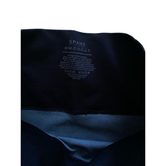NWT Spanx Look At Me Now Seamless Moto Women Leggings in Blue Indigo Sky Medium - Picture 7 of 7
